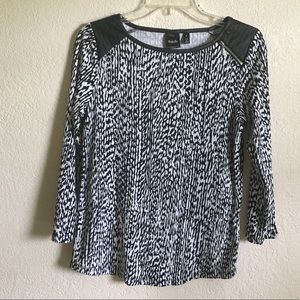 Rafaella Black & White Long Sleeve Shirt